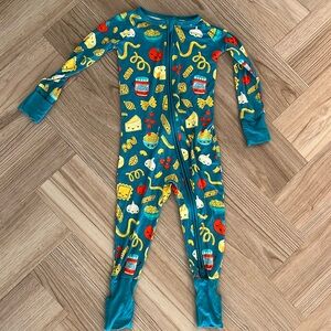 Little Sleepies Pasta Party 12-18 month Zippy (NWOT)